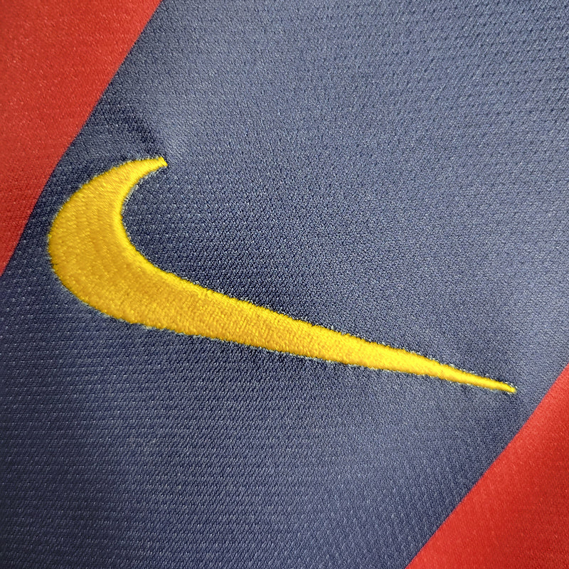 Camisa Barcelona Retrô 2015 Azul e Grená - Nike
