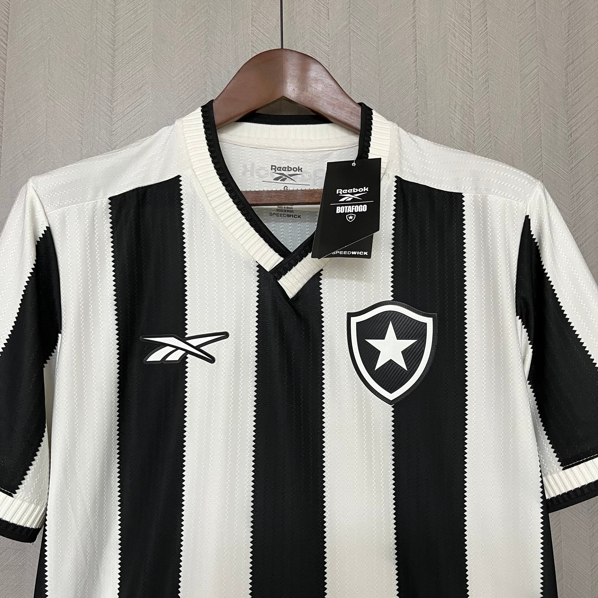 Camisa Reebok Botafogo 24/25 Casa - Preta e Branca