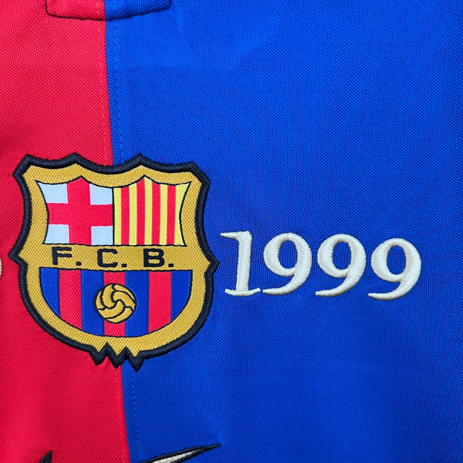 Camisa Manga Longa Retrô Barcelona 1899/99 Nike - Azul e Grená