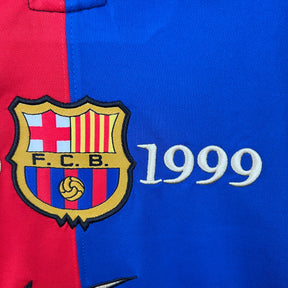 Camisa Manga Longa Retrô Barcelona 1899/99 Nike - Azul e Grená