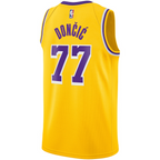Regata NBA Nike Los Angeles Lakers nº 77 Luka Dončić Masculina - Amarelo+Roxo