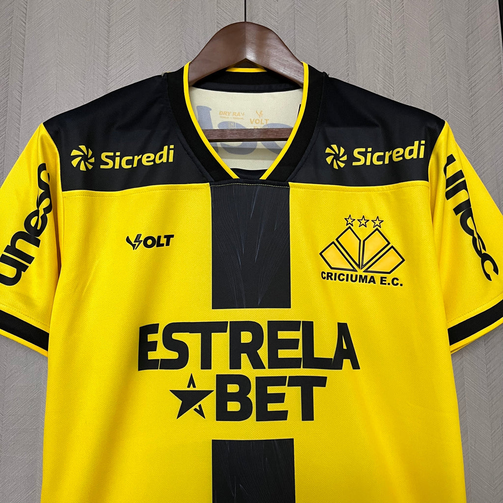 Camisa do Criciuma  2025 Preta e amarela