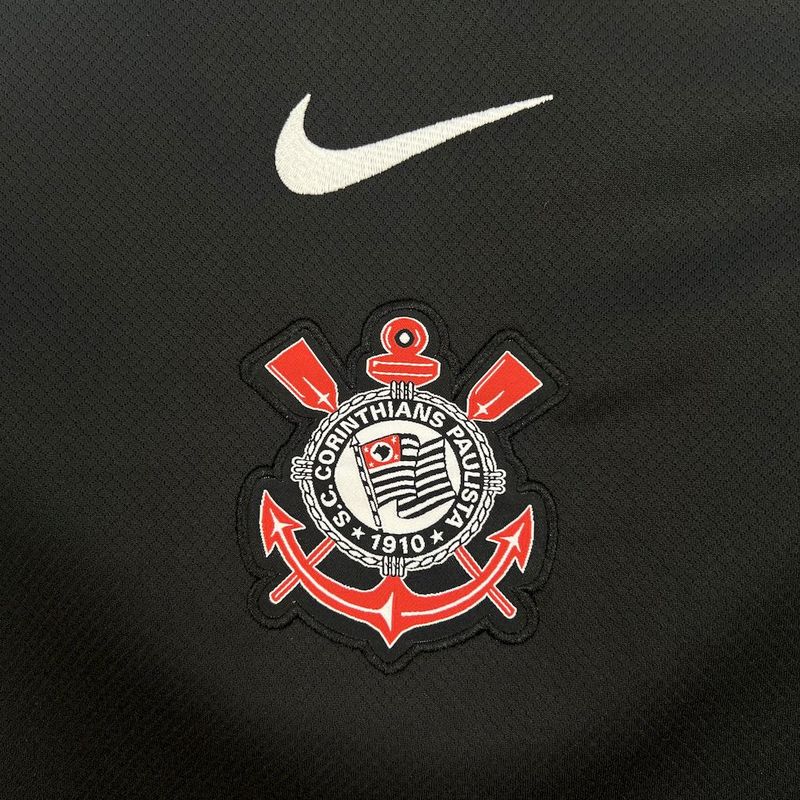 Camisa Nike Corinthians  II 2025  - Preta e Branca