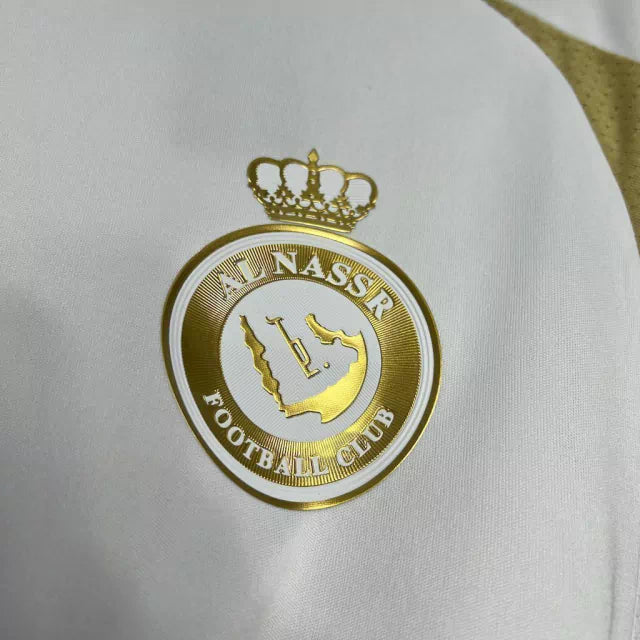 Camisa Al Nassr III 24/25 Adidas Masculina - Branco e Dourado