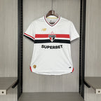 Camisa São Paulo 25/26 Casa - Branco+Vermelho - (Feminina)