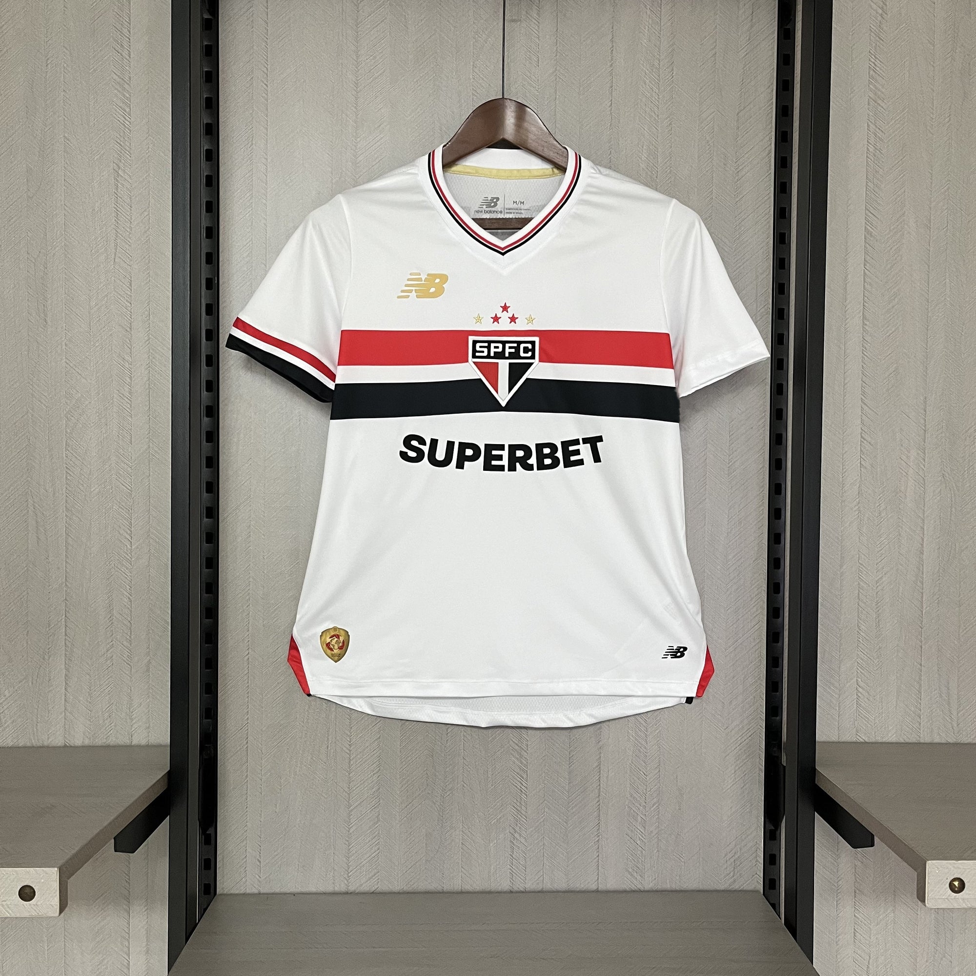 Camisa São Paulo 25/26 Casa - Branco+Vermelho - (Feminina)
