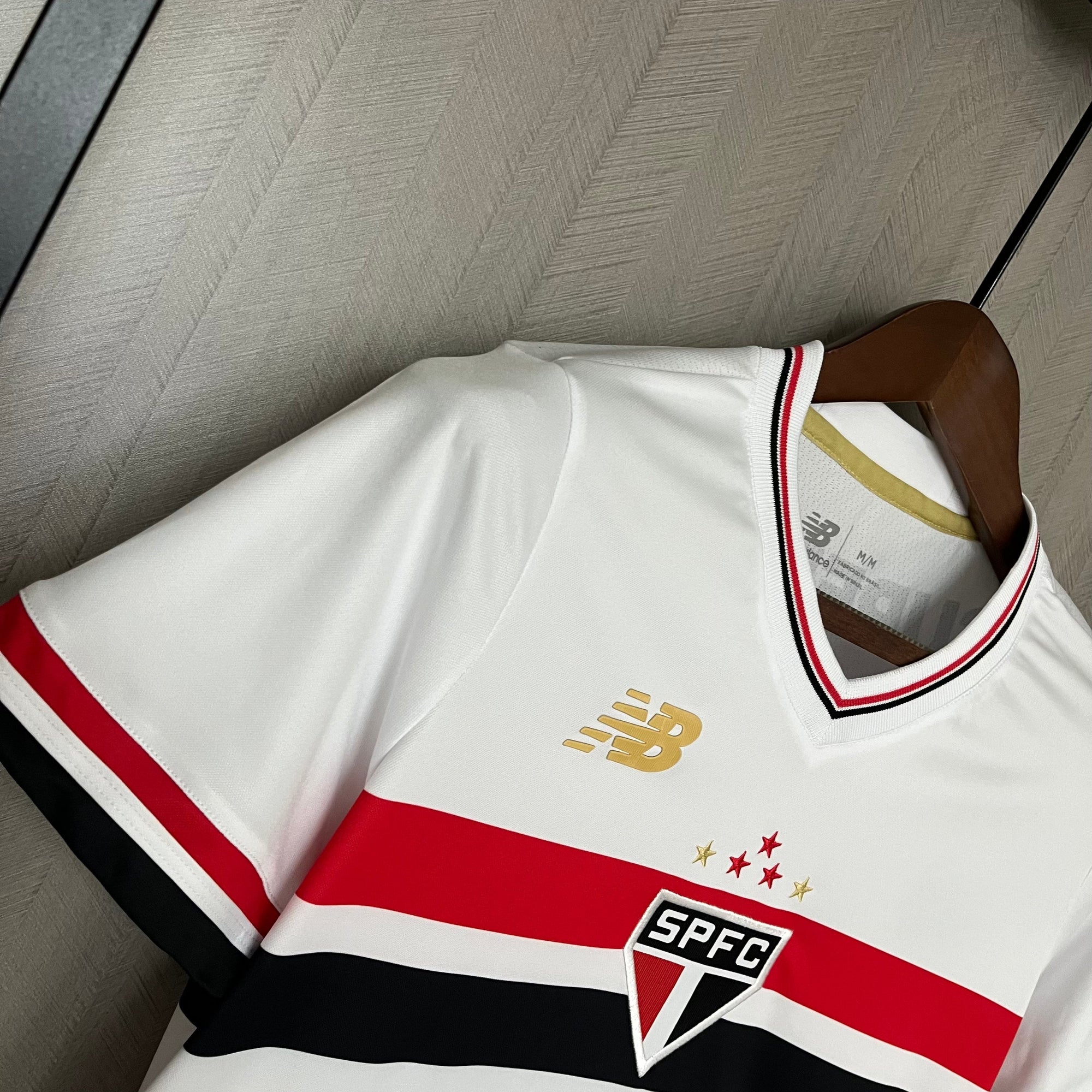 Camisa São Paulo 25/26 Casa - Branco+Vermelho - (Feminina)