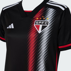 Camisa São Paulo I 23/24 Adidas - Preta e Vermelha - (Feminina)