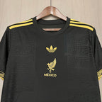 Camisa México 2025 Ouro Adidas Masculina - Preto+Dourado