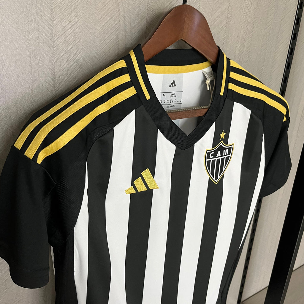 Camisa 1 Atlético MG 25/26 Preta e branca - (Feminina)