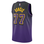 Regata NBA Nike Los Angeles Lakers nº 77 Luka Dončić Masculina - Roxo e Preto