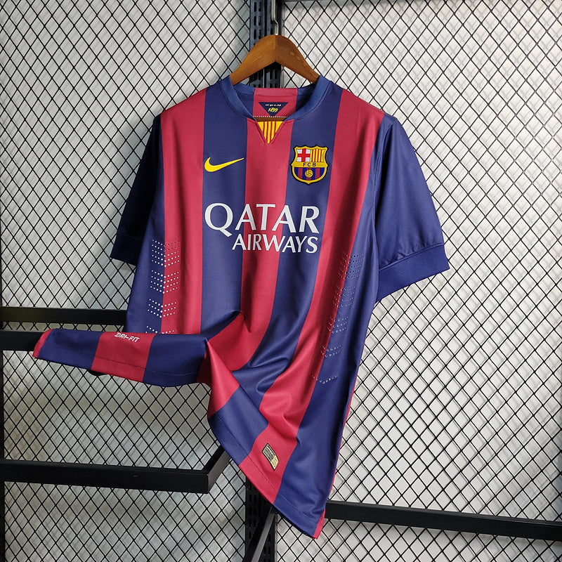 Camisa Barcelona Retrô 2015 Azul e Grená - Nike