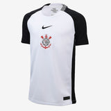 Camisa Nike Corinthians  I 2025  - Preta e Branca - Masculina