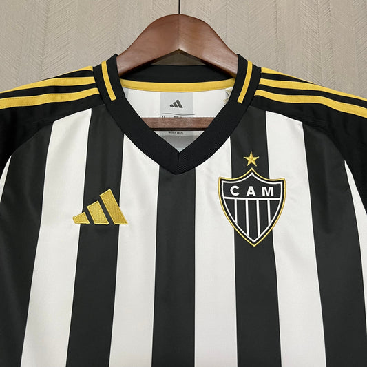 Camisa 1 Atlético MG 25/26 Preta e branca - (Feminina)
