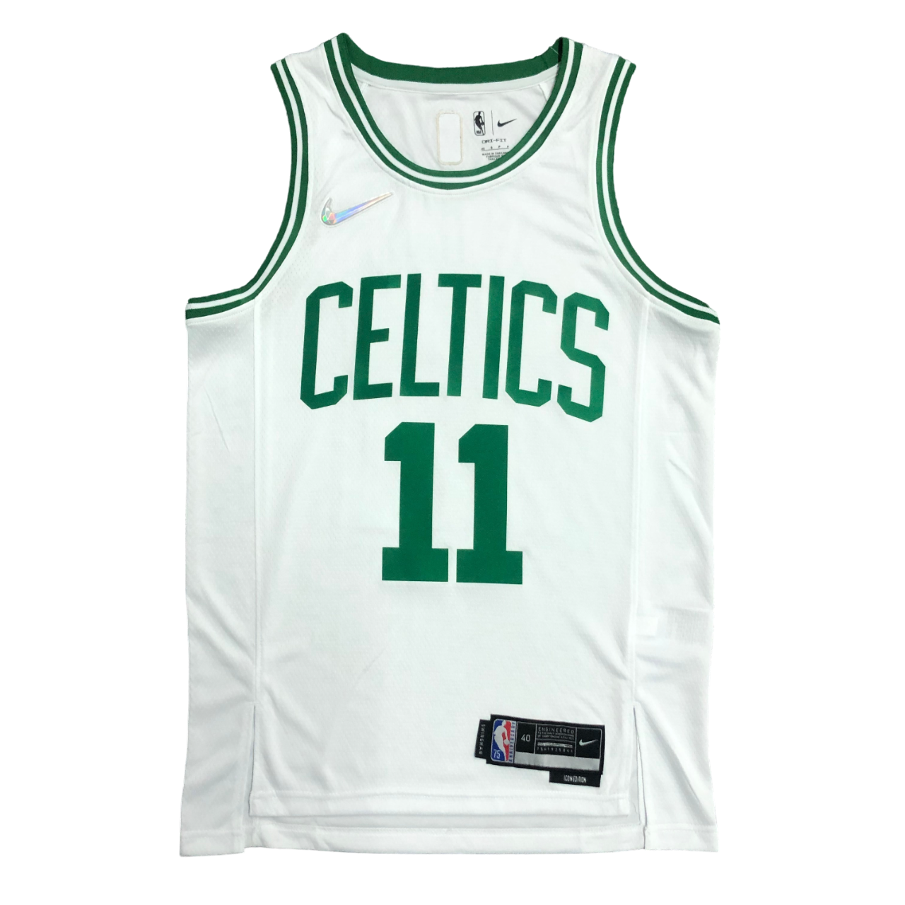 Regata NBA Boston Celtics 75 Anniversary Nike Authentic Irving 11 - Branca