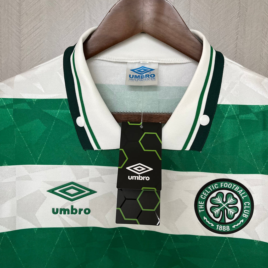Camisa Celtic Retrô 1987/1989 Verde e Branca - Umbro