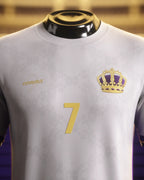 Camisa Real madrid 24/25 Edição Especial The siu RONALDO - Branca com Dourado