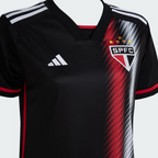 Camisa São Paulo I 23/24 Adidas - Preta e Vermelha - (Feminina)