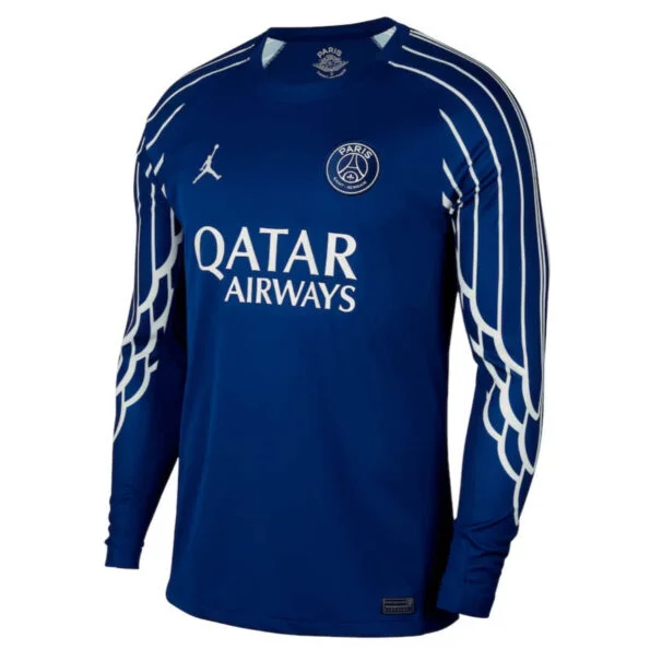 Camisa PSG Jordan Azul 2024/25 Fourth IV Manga Longa