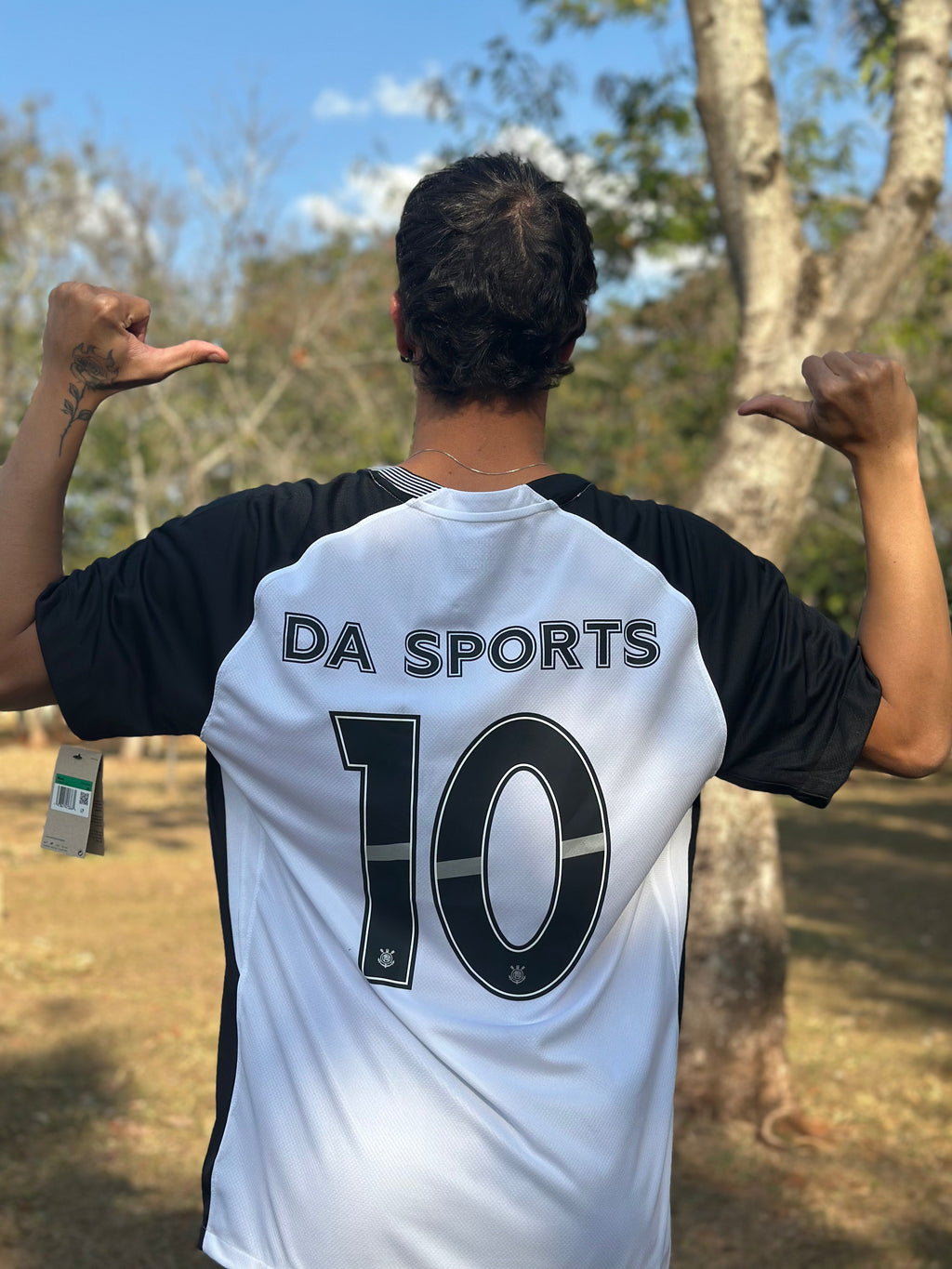 Camisa Nike Corinthians  I 2025  - Preta e Branca - Masculina