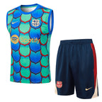 Conjunto Barcelona 2024/25 - Azul e Verde Turquesa