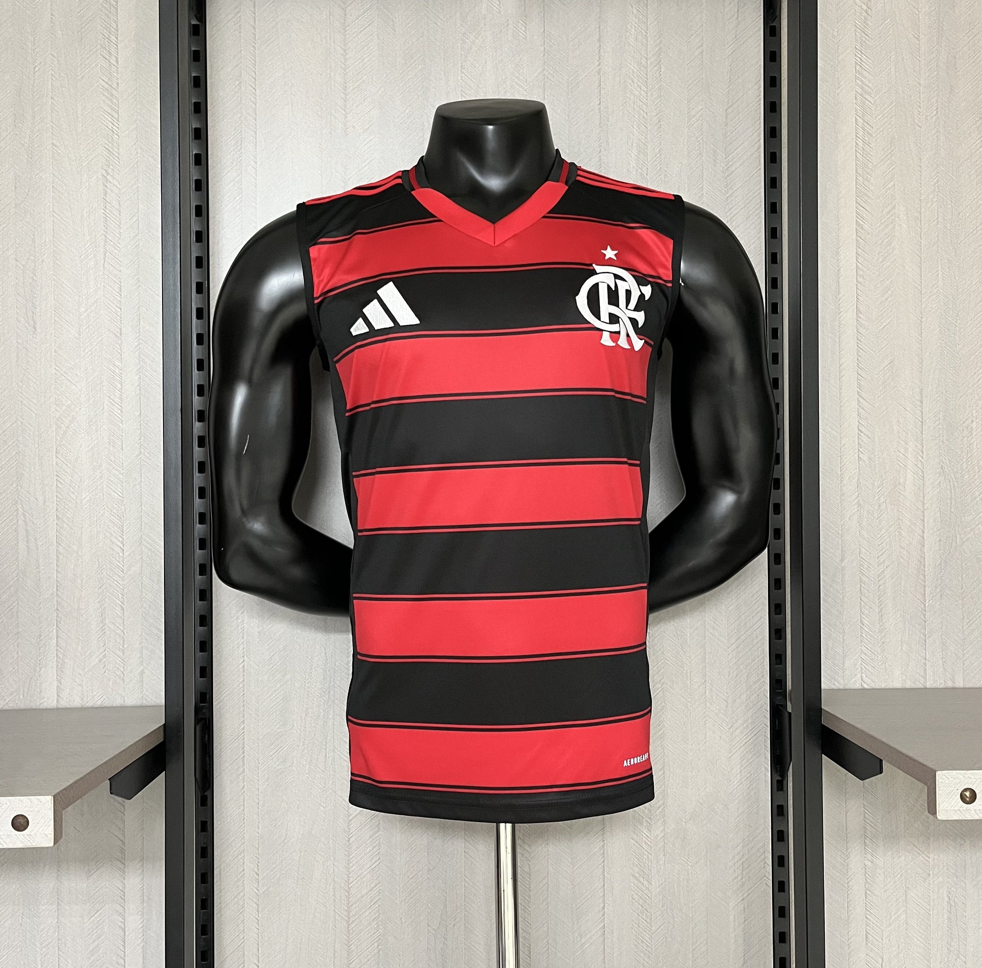 Regata Flamengo I 2025  s/n° Torcedor Adidas Masculina - Vermelho+Preto