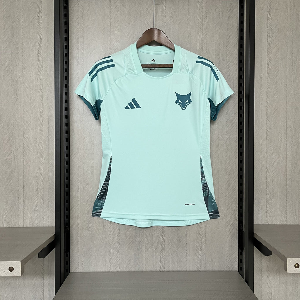 Camisa Cruzeiro 25/26 Treino Adidas - Azul Turquesa - (Feminina)