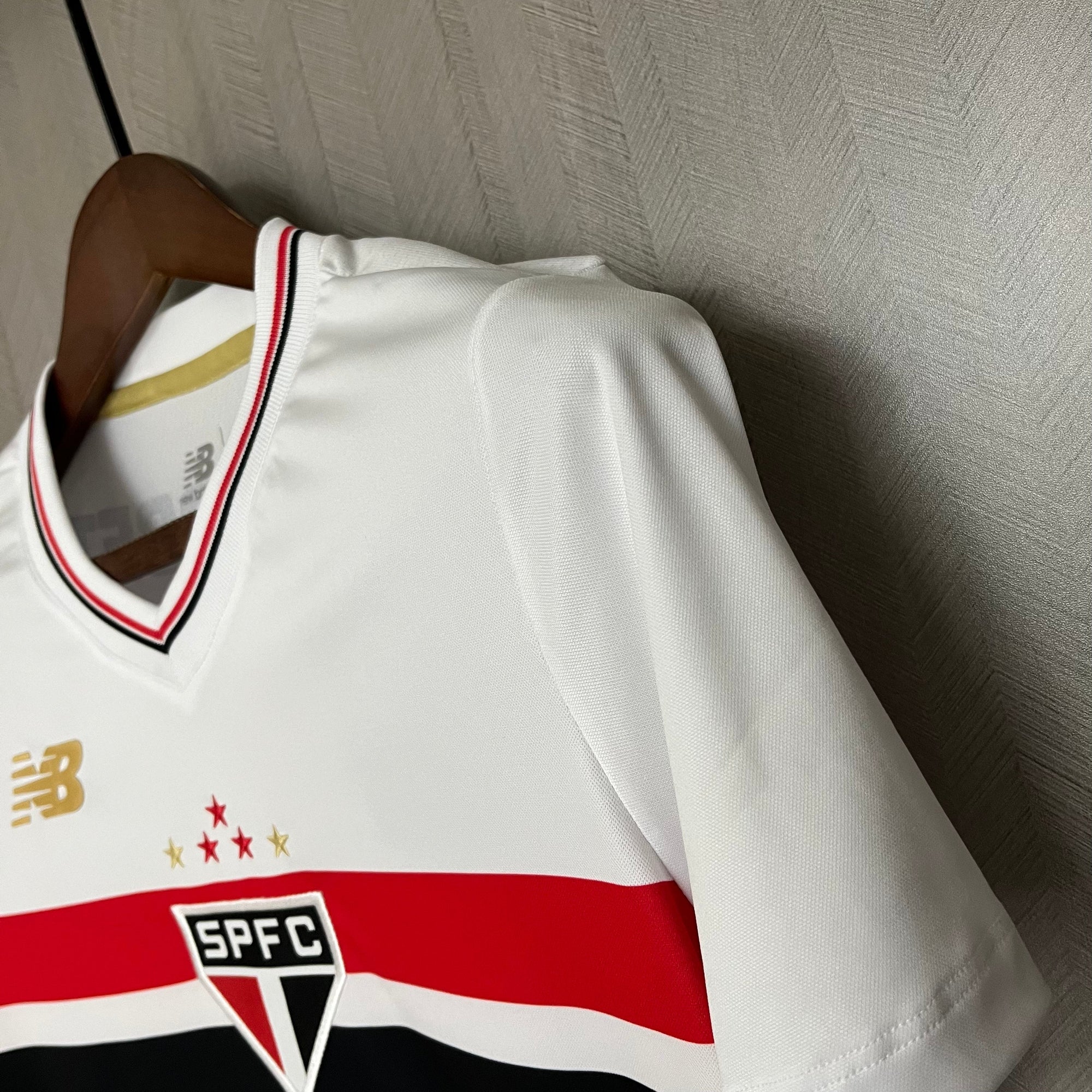 Camisa São Paulo 25/26 Casa - Branco+Vermelho - (Feminina)