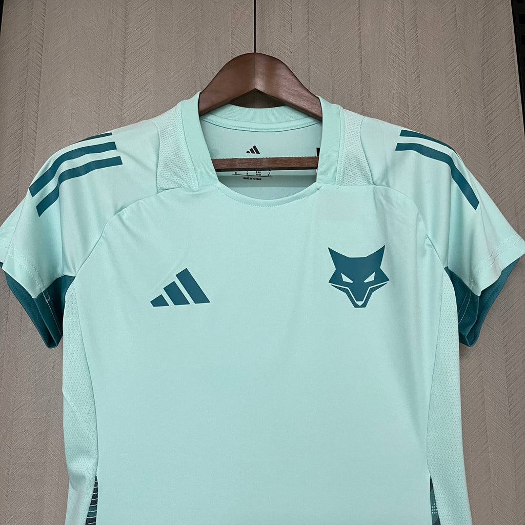 Camisa Cruzeiro 25/26 Treino Adidas - Azul Turquesa - (Feminina)