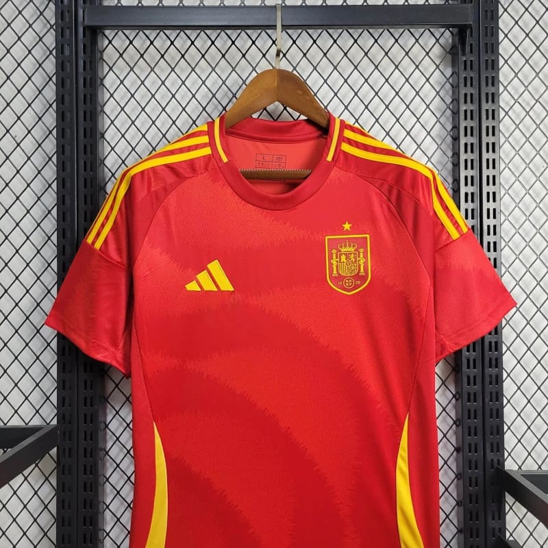 Camisa Espanha Home 24/25 s/n° Torcedor Adidas Masculino - Vermelho