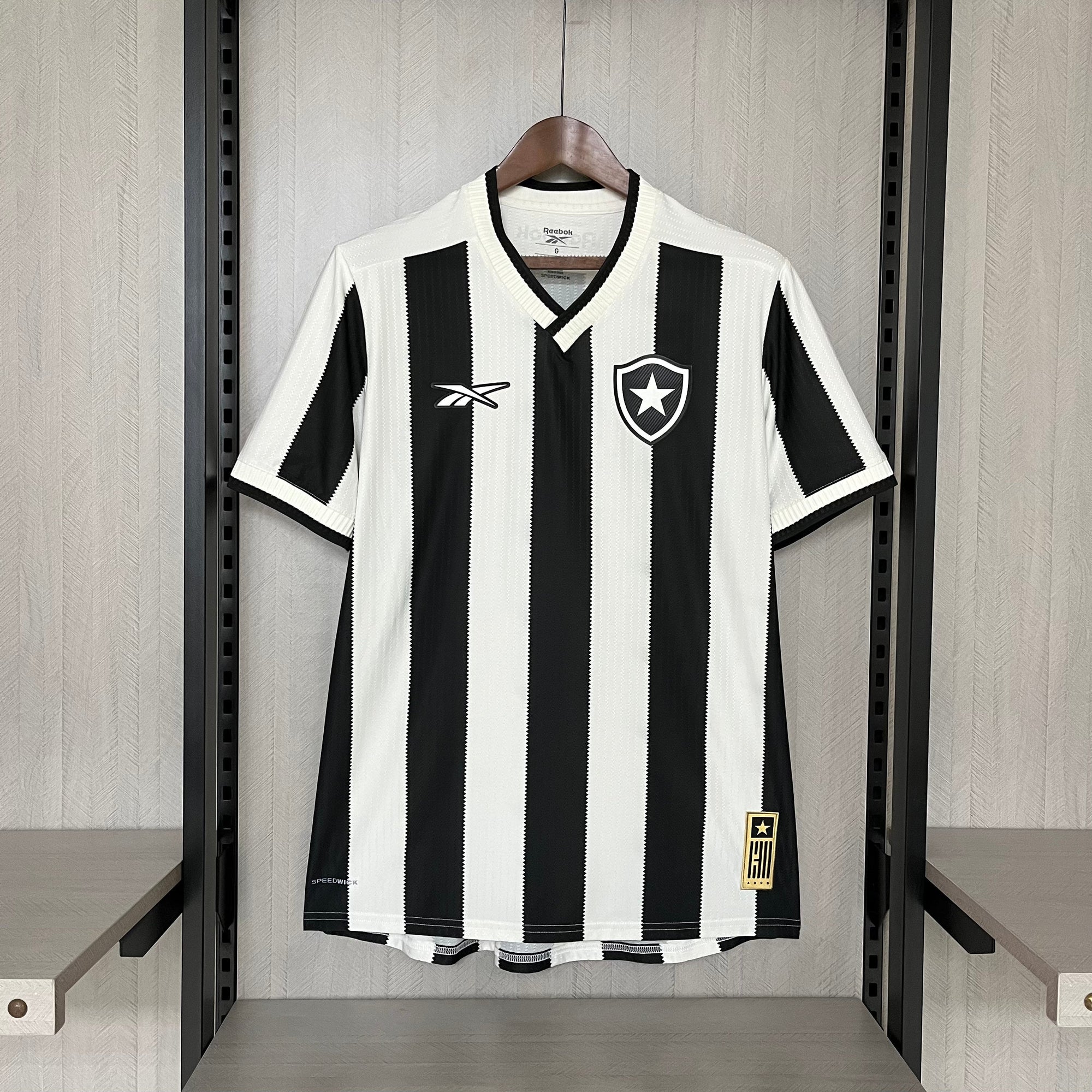 Camisa Reebok Botafogo 24/25 Casa - Preta e Branca