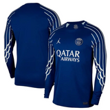 Camisa PSG Jordan Azul 2024/25 Fourth IV Manga Longa